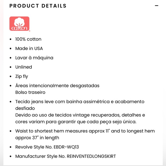 EB Denim Reinvented Long Skirt in Multi Denim - Picture 7 of 12